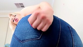 Dirty-Talk Tease: Australsk Blondine Jessieleepierce'S Store Røv I Jeans På Manyvids.Com