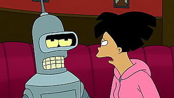 Amy And Bender'S Steamy Cartoon Rendezvous