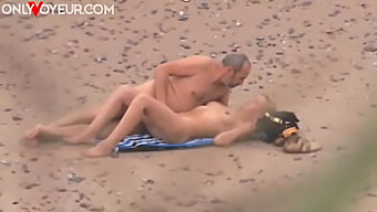 Horny Beach Babe Gets Caught In The Act