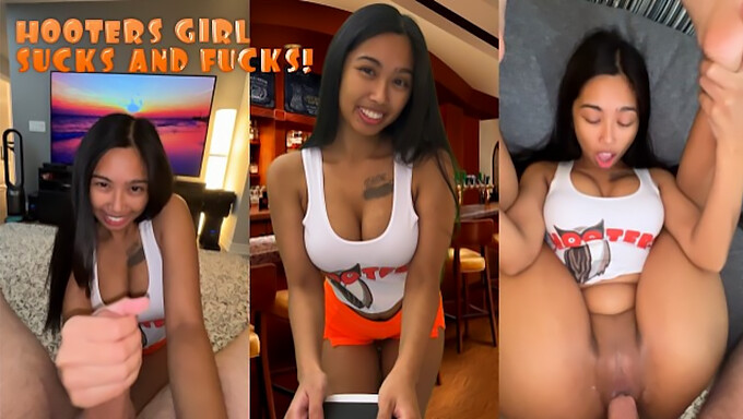 Hranie sa s nezbednou čašníčkou z Hooters!