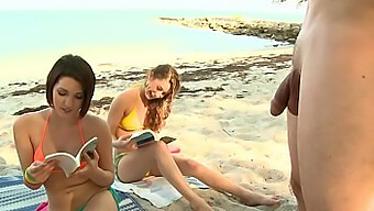 Brandi Belle And Friends Engaging In Sexual Activities At The Beach