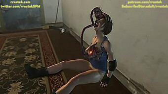 Jill Valentine'S Intense Encounter With A Monstrous Threat In A Rule 34-Inspired 3d Animation