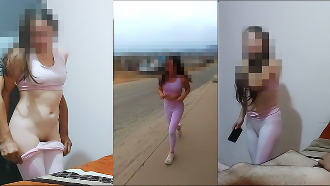 Amateur 18-year-old girl cheats on her husband with an older man while he listens on the phone