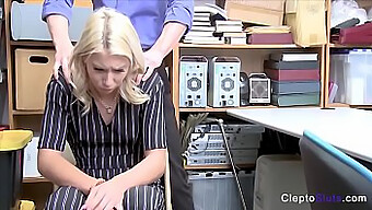 Young blonde woman experiences unwanted sexual advances for stealing