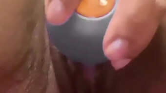 Intense Close-Up Of African Female Pleasuring Herself With Dildos