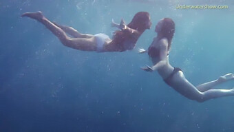 Barefoot Beauties Bask In The Ocean'S Solitude