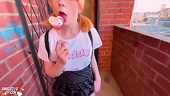 Teen redhead learns to suck and fuck in hardcore video