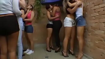 Lesbian Orgy With Karina Cruel And Other Girls Indulging In Kissing, Licking, And Domination